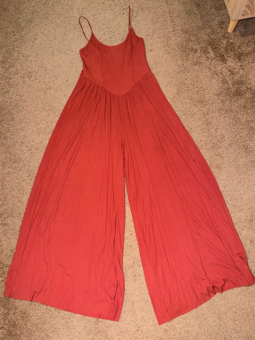 American Eagle Outfitters Rust Maxi Jumpsuit Dress